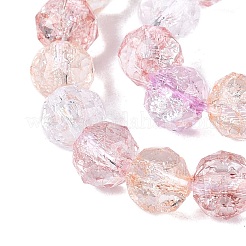 Trasparente perle di vetro crackle fili&nbsp;GLAA-Q115-03A