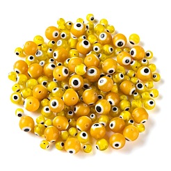 3 brins 3 brins de perles rondes de style mauvais œil fait à la main&nbsp;LAMP-LS0001-12G