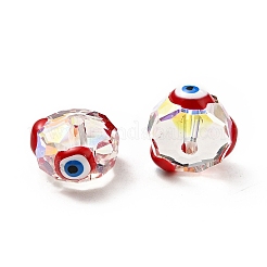 Perles en verre transparentes&nbsp;GLAA-F121-05