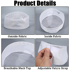 Verstellbare Kochmütze aus Polyester&nbsp;AJEW-WH20064-27A