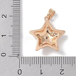 Pendenti in zirconi cubici trasparenti in micro pavè di ottone&nbsp;KK-P273-02KCG