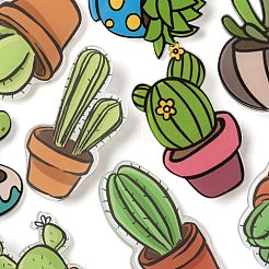 12 Stück 12 Stil Acrylabzeichen Brosche Pins&nbsp;JEWB-LS0001-05