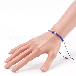 Bracelets réglables de perles tressées avec cordon en nylon&nbsp;BJEW-JB06023-03