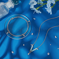 6 pièce 6 styles 925 breloques en argent sterling avec strass en cristal pavé&nbsp;STER-BC0003-72