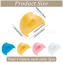 8 Stück 4 Farben Kunststoff-Nähschablonenlineal&nbsp;DIY-CL0001-28