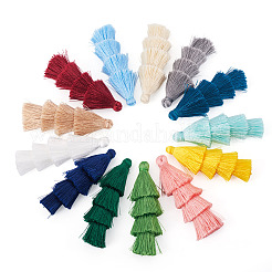 13 Stück 13 Farben Polyester-Quastenanhänger&nbsp;FIND-TA0008-98
