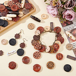 150 stücke 15 arten holz tasten&nbsp;DIY-PH0031-07