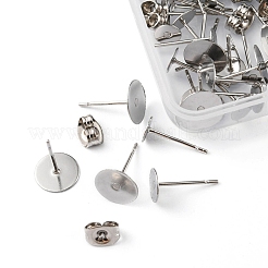 40 Stück Ohrstecker-BeZubehör aus 304 Edelstahl&nbsp;STAS-YW0001-56