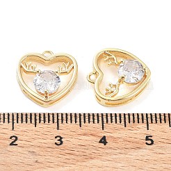Pendentifs avec zircon cubiques à micro-pavés en laiton&nbsp;LS-KK-K276-03G