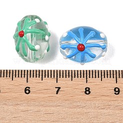 Perles de verre émaillées transparentes&nbsp;GL-CBA4370-11