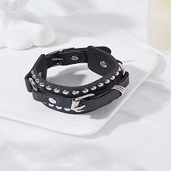 1 Stück PU-Lederarmband im Punk- und Gothic-Stil für Damen und Herren&nbsp;BJEW-LP0002-54