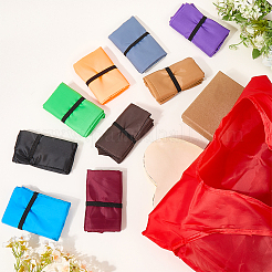 10 Stück 10 Farben wiederverwendbare Einkaufstaschen aus Polyester für Supermärkte&nbsp;ABAG-CN0001-51