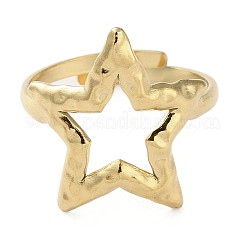 Ionenplattierung (IP) 316 Edelstahl Fingerringe&nbsp;RJEW-C075-01G