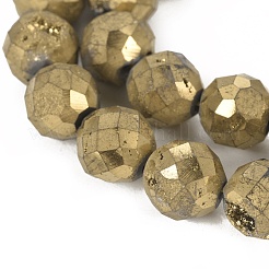 Fili di perline di cristallo di quarzo geode druzy placcato elettrolitico&nbsp;G-I250-04B
