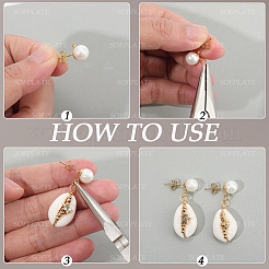 Boucles d'oreilles à tige en acier inoxydable 304&nbsp;EJEW-SP0001-17B