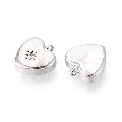 Breloques en laiton zircon cubique transparent&nbsp;KK-N267-14P