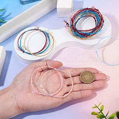 30 Stück 6 Farben Polyester geflochtene Kordel Armband machen&nbsp;AJEW-TA00047
