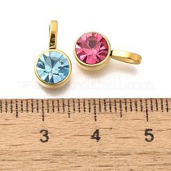 Pendentifs en acier inoxydable 304 avec micro-pavé de strass et placage ionique (IP)&nbsp;STAS-K263-75B-G