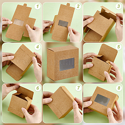 Cajas de embalaje de papel kraft&nbsp;CON-WH0115-02A-02
