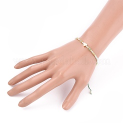 Nylon regolabile bracciali intrecciati cavo di perline&nbsp;BJEW-JB05688-02