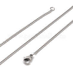 12 collana a catena intrecciata in acciaio inossidabile 304 da 2 mm per uomo e donna&nbsp;NJEW-H093-17P-03