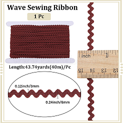 Ruban de bordure à franges ondulées en polyester de 40 m&nbsp;OCOR-GF0004-39H