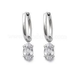Creolen aus 304 Edelstahl mit Mikropavé und Zirkonia&nbsp;STAS-R004-04P-02