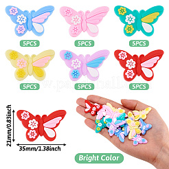 30pcs 6 Farben Plastikcabochons&nbsp;KY-TA0001-30