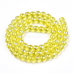 Chapelets de perles en verre transparent électrolytique&nbsp;LS-GLAA-T032-T6mm-AB12