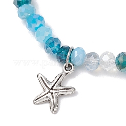 5 bracelet à breloques en alliage de la série Ocean&nbsp;BJEW-JB11726