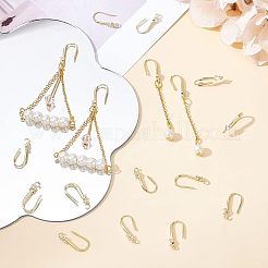 30 gancio in ottone micro pavé trasparente con zirconi cubici&nbsp;ZIRC-FH0001-23