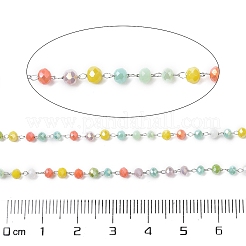 Catene di perline rotonde di vetro&nbsp;CHS-A015-01P-03