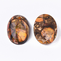 Montierte synthetische kaiserliche Jaspis- und Bronzit-Cabochons&nbsp;G-S329-080H