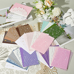 10 Satz 5 Farben Einladungskarten Scrapbook-Papierblock&nbsp;DIY-SP0004-48