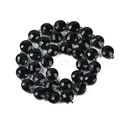 Fili di perle di giada nera naturale&nbsp;G-B094-A24-01