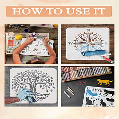 2 pz modelli di stencil per disegno e pittura in plastica&nbsp;DIY-WH0732-052