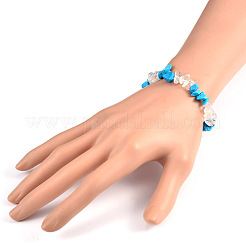 Chips Edelstein Perlen Stretch Armbänder&nbsp;BJEW-JB01825-04