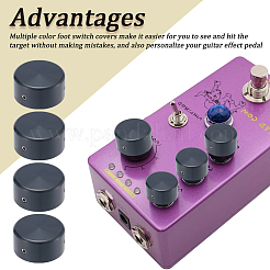 12 Box mit Gitarrenpedalschalterabdeckungen aus Legierung&nbsp;FIND-CN0002-24