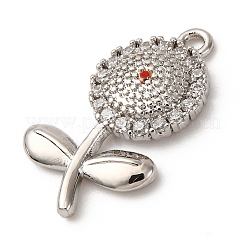 Pendentifs avec zircon cubiques à micro-pavés en laiton&nbsp;KK-I276-04P-05
