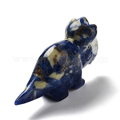 Figurines de rhinocéros de guérison sculptées en sodalite naturelle&nbsp;DJEW-P016-01F