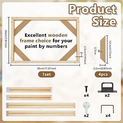 Cadre en bois pour peinture à l'huile&nbsp;DIY-WH0671-376A