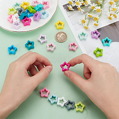 32 pz 16 perline di silicone ecologiche per uso alimentare a forma di stella&nbsp;SIL-PH0001-22