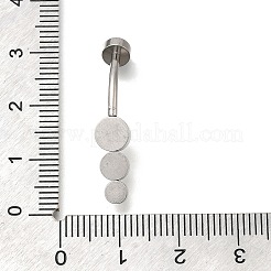 Bauchnabelpiercings aus 304 Edelstahl mit klaren Zirkonia&nbsp;AJEW-D306-03P-05
