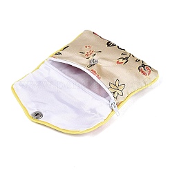 Beutel aus Stickerei-Damasttuch&nbsp;ABAG-WH0023-04B-04