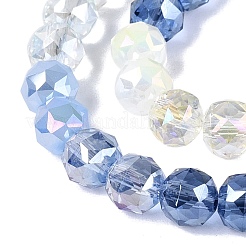 Stränge aus galvanisierter Jade-Imitation und undurchsichtigen sowie transparenten Glasperlen&nbsp;EGLA-Q135-8MM-A05
