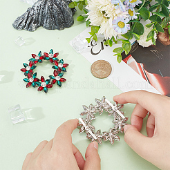 2 Uds decoraciones de zapatos de flores de rhinestone de aleación&nbsp;FIND-FG0002-49A