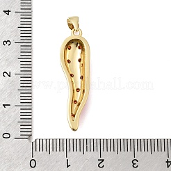 Pendentifs avec zircon cubiques à micro-pavés en laiton&nbsp;KK-C255-07G-02