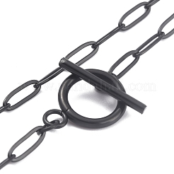 Colliers à chaîne trombone en acier inoxydable 304&nbsp;NJEW-O124-02EB