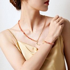 Ensembles de bracelet à breloques et pendentif en laiton&nbsp;SJEW-SZ0001-009G