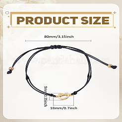 3 braccialetti a maglie a cuore in acciaio inossidabile per l'amicizia&nbsp;BJEW-LP0002-42